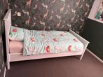 Wit 1-persoons bed, 90 x 200, incl. bodem, merk Hemnes, Ophalen, 90 cm, Wit, Tweepersoons
