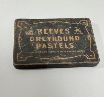 1930s Vintage Reeves Greyhound Pastels Tin Box Endland beschikbaar voor biedingen