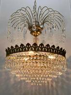 2 stuks ! Vintage art nouveau stijl kristal kroonluchters, Huis en Inrichting, Lampen | Kroonluchters, Ophalen of Verzenden, Baak