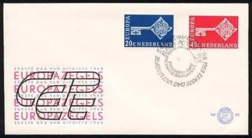 Nederland FDC E90 Zonder Adres, Europa 1968 beschikbaar voor biedingen