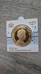 Penningen 2018 Replica Gouden Tientje 1911, Postzegels en Munten, Penningen en Medailles, Verzenden, Overige materialen, Nederland