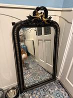 Antieke spiegel met bladgouden vogels, Antiek en Kunst, Antiek | Spiegels, Ophalen of Verzenden, Rechthoekig, 50 tot 100 cm, 100 tot 150 cm