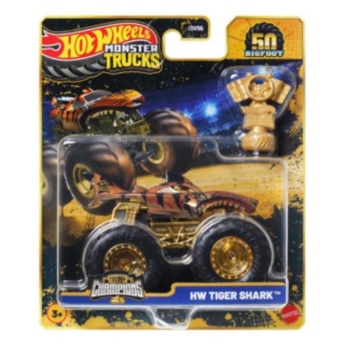 Hotwheels: Monster Trucks: Trophy Champions: HW Tiger Shark, Kinderen en Baby's, Speelgoed | Speelgoedvoertuigen, Nieuw, Ophalen of Verzenden