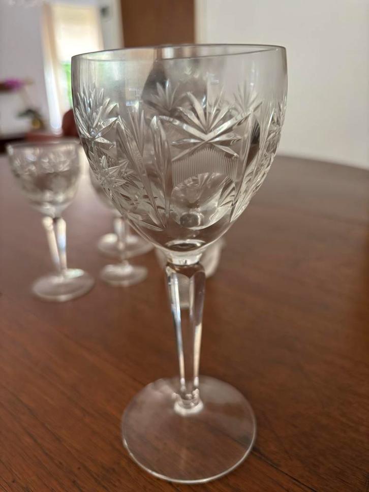 Antiek Kristallen Glasservies - Complete Set, Antiek en Kunst, Antiek | Glas en Kristal, Ophalen of Verzenden