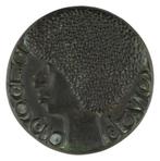 PENNING 1973 Christien Nijland : Angela Davis, Verzenden, Brons, Nederland