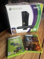 Xbox 360 4 GB Kinect en 2 games, Ophalen of Verzenden, Gebruikt, Met 1 controller, 360 S