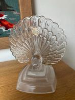 Kristallen Pauw Cristal d’Argues France - 20 cm hoog, Antiek en Kunst, Antiek | Glas en Kristal, Ophalen of Verzenden