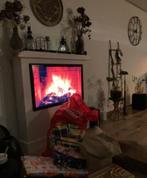 Platte TV in Houten Open Haard Ombouw, Ophalen, Gebruikt, Inbouw, Overige soorten