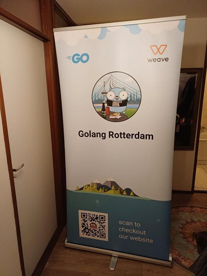 roll up banners, Verzamelen, Merken en Reclamevoorwerpen, Zo goed als nieuw, Reclamebord, Ophalen