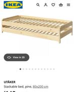 UTÅKER Stapelbed, pine, 80x200 cm, Ophalen, Eenpersoons, Zo goed als nieuw, 80 cm