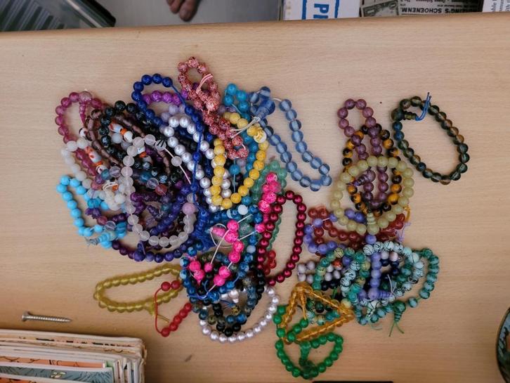 partij armbanden en kettingen ringen  juwelen, Sieraden, Tassen en Uiterlijk, Kettingen, Nieuw, Overige materialen, Overige kleuren