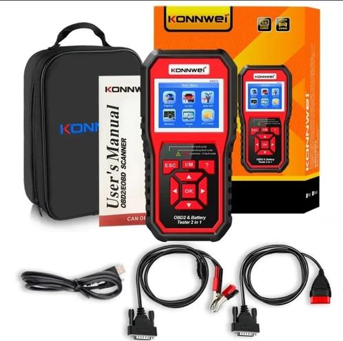 Konnwei KW870 – OBD2 Auto Scanner & Batterijtester in één, Auto diversen, Autogereedschap, Nieuw, Ophalen of Verzenden
