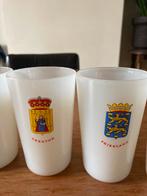 Vintage mokjes/glazen met wapens van provincies, Ophalen, Overige stijlen, Kop(pen) en/of Schotel(s), Glas