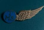 Originele  half wing KLU TMS - verguld zilver- Toye!, Ophalen of Verzenden, Zo goed als nieuw, Patch, Badge of Embleem