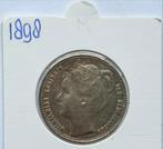 1 Gulden Wilhelmina Kroningsjaar 1898, Postzegels en Munten, Munten | Nederland, 1 gulden, Zilver, Ophalen of Verzenden, Koningin Wilhelmina