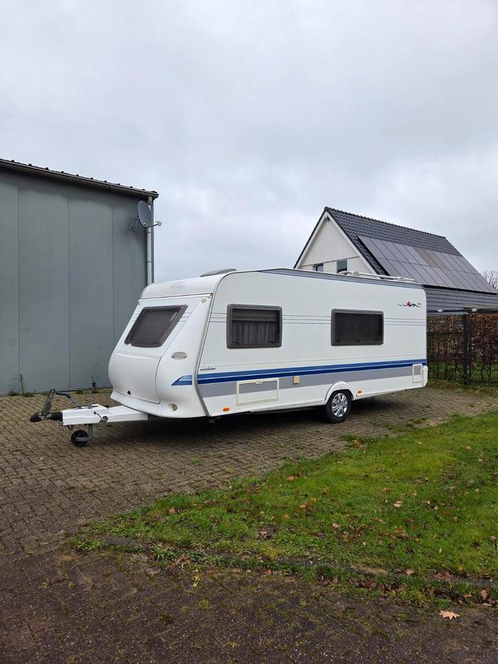 Hobby Excelsior Caravan 2006 met Voortent., Caravans en Kamperen, Caravans, Particulier, tot en met 4, 1000 - 1250 kg, Rondzit