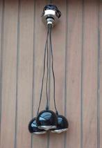 Vintage zwart chromen hanglamp, Verzenden