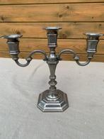 Vintage metalen Kandelaar 3-arms, Ophalen of Verzenden