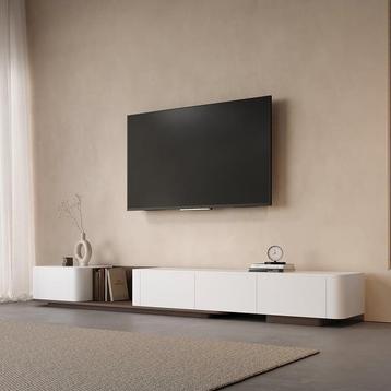 Uitbreidbare TV-meubel Walnut & White met 4 lades – bijna 3  beschikbaar voor biedingen