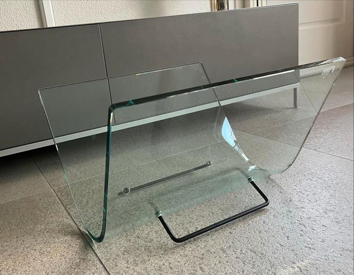 Fiam Italy Glazen Lectuurbak - Design Klassieker, Huis en Inrichting, Woonaccessoires | Krantenbakken en Lectuurbakken, Gebruikt