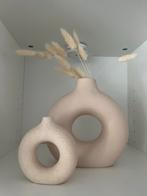 Set van 2 Donut Vazen, Huis en Inrichting, Woonaccessoires | Vazen, Overige kleuren, Aardewerk of Porselein, Ophalen of Verzenden