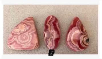 Korting Rhodocrosiet cabochon steen, pr.p.stuk beschikbaar voor biedingen