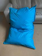 Lichtblauwe zitzak extra rode hoes (130x90cm), Ophalen of Verzenden, Zo goed als nieuw, Blauw, Zitzak