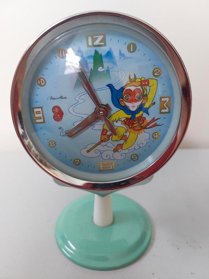 Vintage Wekker Five Rams - Sun Wukong, Huis en Inrichting, Woonaccessoires | Klokken, Zo goed als nieuw, Wekker of Tafelklok, Analoog