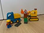 Lego Duplo Truck & Graafmachine met Rupsbanden, Kinderen en Baby's, Speelgoed | Duplo en Lego, Ophalen of Verzenden, Zo goed als nieuw