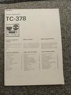 Gebruikers handleiding sony TC-378, Ophalen of Verzenden