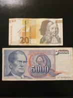 Bankbiljetten Slovenië en Joegoslavië set, Postzegels en Munten, Bankbiljetten | Europa | Niet-Eurobiljetten, Setje, Ophalen of Verzenden