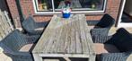 Tuin/terras stoelen 4x zwart met zitkussens. Bieden svp!, Ophalen, Gebruikt