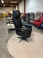 Relaxfauteuil leer , leren relax fauteuil sta op stoel zwart, 2871SK, Mariansoliak8@gmail.com, Ophalen of Verzenden, Zo goed als nieuw