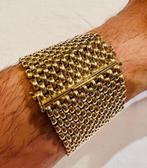 Armband - 18 karaat geelgoud - Milanese brei, Sieraden, Tassen en Uiterlijk, Armbanden, Ophalen of Verzenden, Zo goed als nieuw