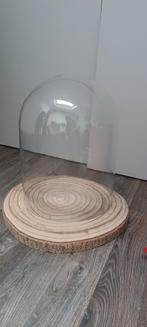 Glazen stolp met houten voet, Ophalen, Gebruikt