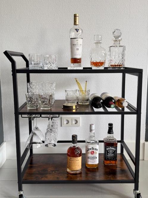 Stijlvolle Drankentrolley van Glas & Hout – Als Nieuw!, Huis en Inrichting, Tafels | Statafels, Zo goed als nieuw, Ophalen
