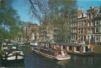 D270 Gelopen ansichtkaart woonboten herengracht amsterdam, Ophalen of Verzenden, 1980 tot heden, Gelopen, Noord-Holland