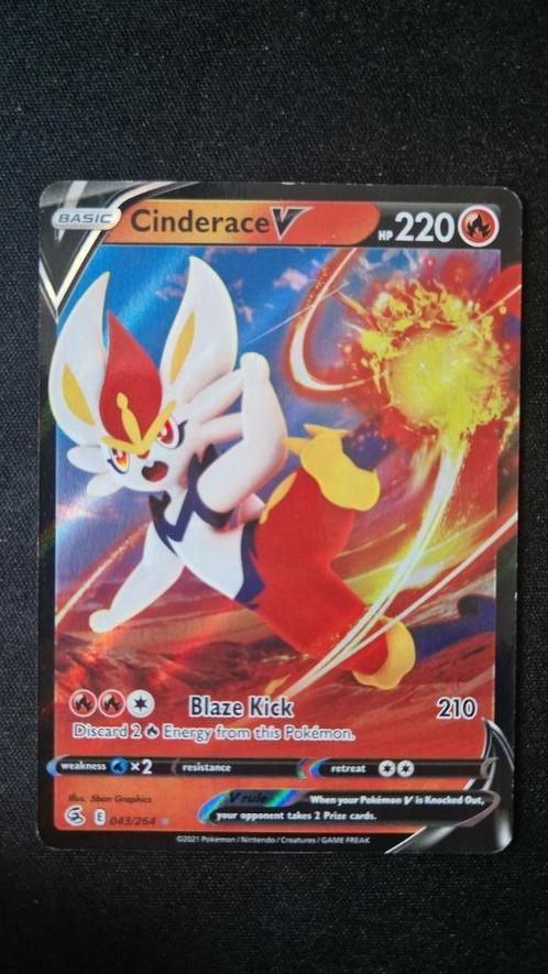 Cinderace V (FST 043) Pokémon kaart, Hobby en Vrije tijd, Verzamelkaartspellen | Pokémon, Zo goed als nieuw, Losse kaart, Ophalen of Verzenden