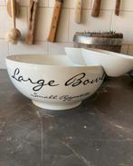 Riviera maison schaal large bowl met 2 lose schaaltje, Schaal, Rond, Ophalen of Verzenden, Zo goed als nieuw