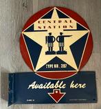 Emaille Uithangbord Central Station Type Nr 397, Ophalen of Verzenden, Gebruikt, Reclamebord