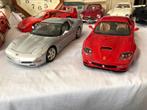 Corvette C5 en Ferrari 550 Maranello., Hobby en Vrije tijd, Modelauto's | 1:18, Ophalen of Verzenden, Zo goed als nieuw, Bburago