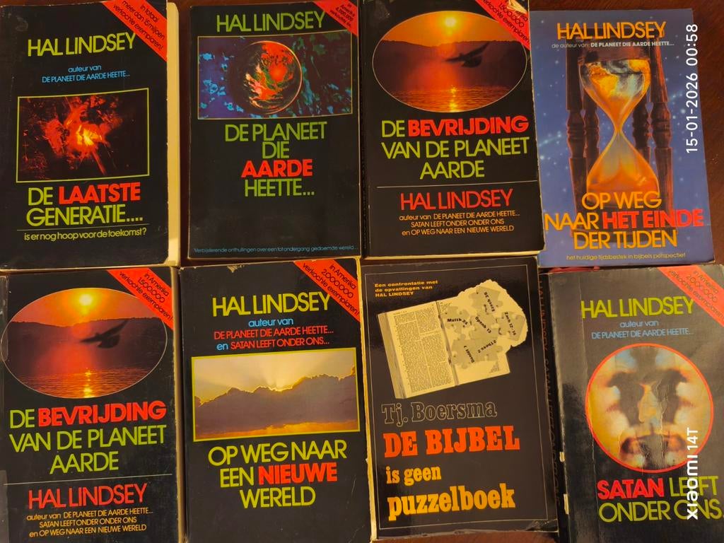 Hal Lindsey Boeken Collectie, Boeken, Godsdienst en Theologie, Gelezen, Ophalen of Verzenden