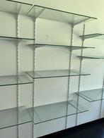 Wandsysteem schapdragers met Glasplaten, Huis en Inrichting, Ophalen, Gebruikt