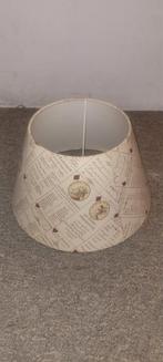 Vintage Lampenkap met Wereldkaart Motief, Ophalen of Verzenden, Crème, Rond, Minder dan 25 cm