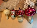 ANTIEKE KERSTBALLEN PADDENSTOELEN, Diversen, Kerst, Ophalen of Verzenden