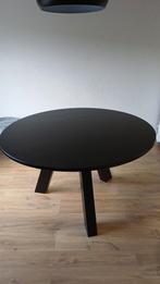 Ronde eettafel zwart, Huis en Inrichting, Ophalen, Rond, Zo goed als nieuw, 100 tot 150 cm