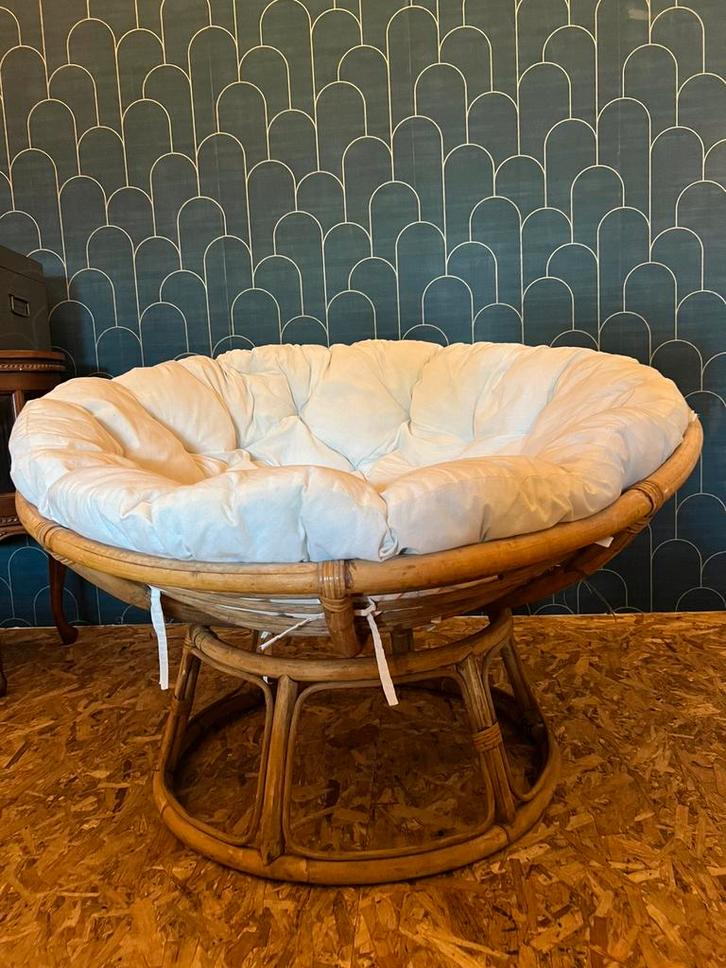 Heerlijke papasan in bohemian stijl!, Huis en Inrichting, Stoelen, Gebruikt, Eén, Riet of Rotan, Overige kleuren, Ophalen