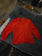 Vrolijke oranje blouse met kantdetails – maat L – nieuwstaat, Ophalen, Maat 42/44 (L), Nieuw, Oranje