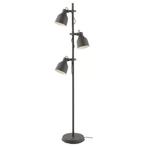 IKEA HEKTAR staande lamp met 3 Spots, donkergrijs, Huis en Inrichting, Lampen | Vloerlampen, Ophalen, Gebruikt, Metaal, 150 tot 200 cm