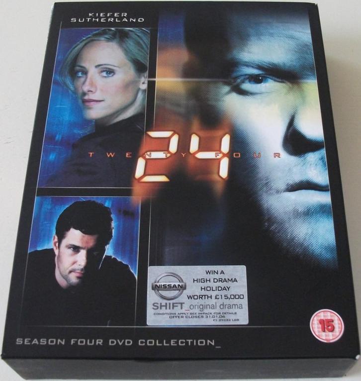 Dvd *** 24 *** 7-DVD Boxset Seizoen 4, Cd's en Dvd's, Dvd's | Tv en Series, Zo goed als nieuw, Thriller, Boxset, Vanaf 16 jaar